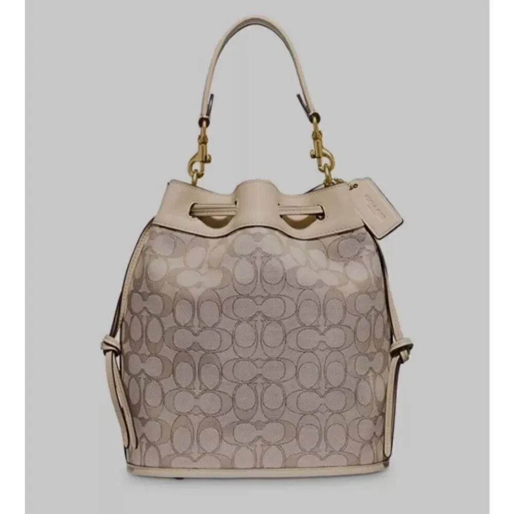 NWT Coach Signature Jacquard Field Women's Bucket Bag